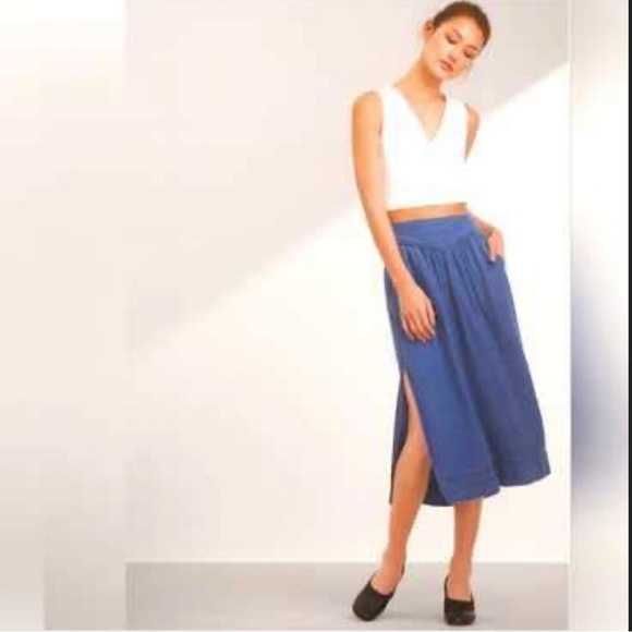 Wilfred Dresses & Skirts - Aritzia Wilfred Gabrielle Chambray Denim Skirt